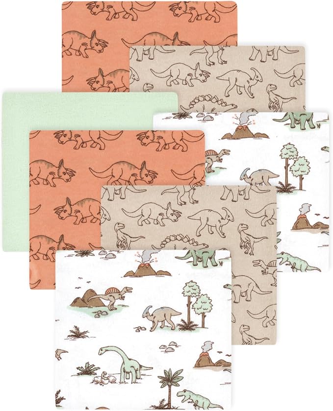 Little Treasure Hudson Baby Cotton Poly Flannel Receiving Blankets Multipack by HudsonBaby