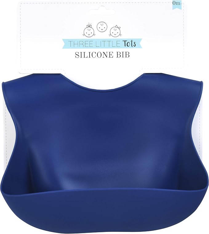 Three Little Tots Modern Silicone Baby Bib – Adjustable Fit Waterproof Catch - Image 3