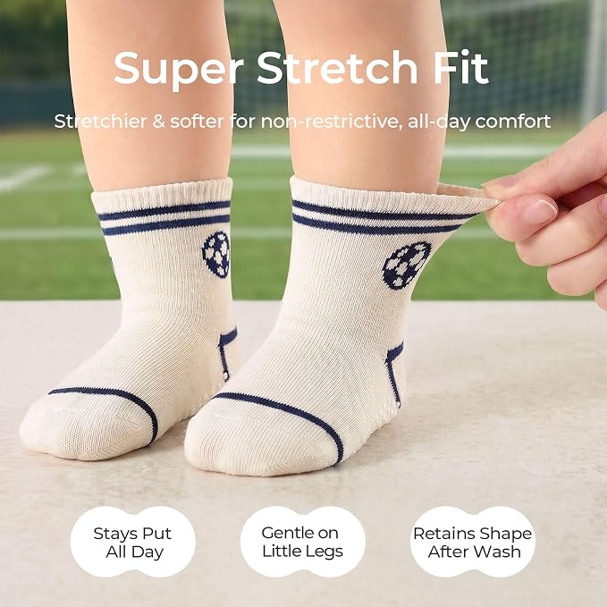 Baby Toddler Essentials Non-Slip Crew Socks - Image 6