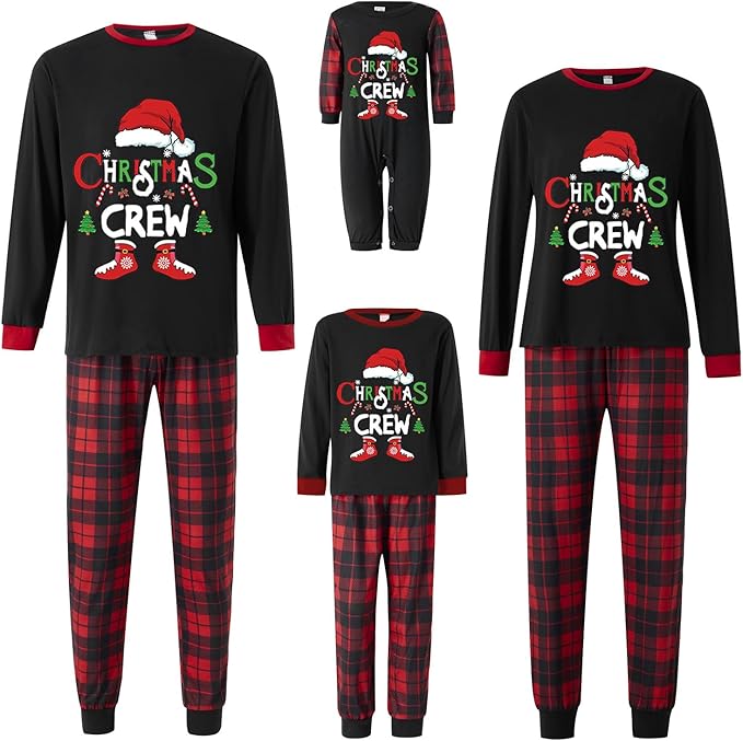 Awoscut Family Christmas Pajamas Matching Pajamas for Family, Xmas PJs Sets Holiday Sleepwear
