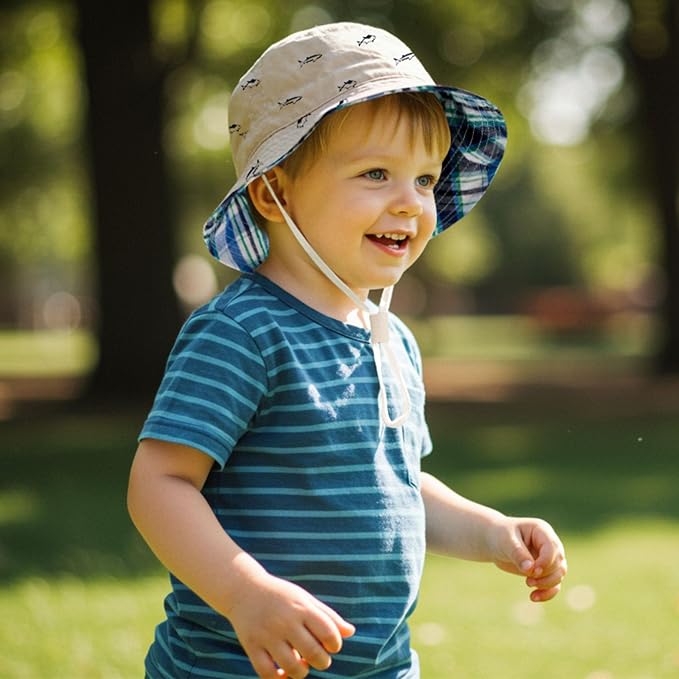 Durio UPF 50+ Baby Sun Hat Wide Brim Toddler Bucket Hats - Image 5