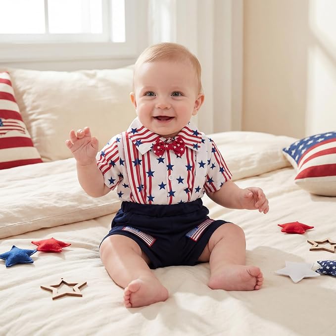 PUHHAPIEY Baby Boy Gentleman Wedding Outfit Dress Romper Suspender Pants | 0 3 - Image 2
