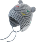 BAVST Baby Beanie Hat for Winter with Earfalp Cute Bear Kids Toddler Girls Boys Warm Knit Cap 0-2Years