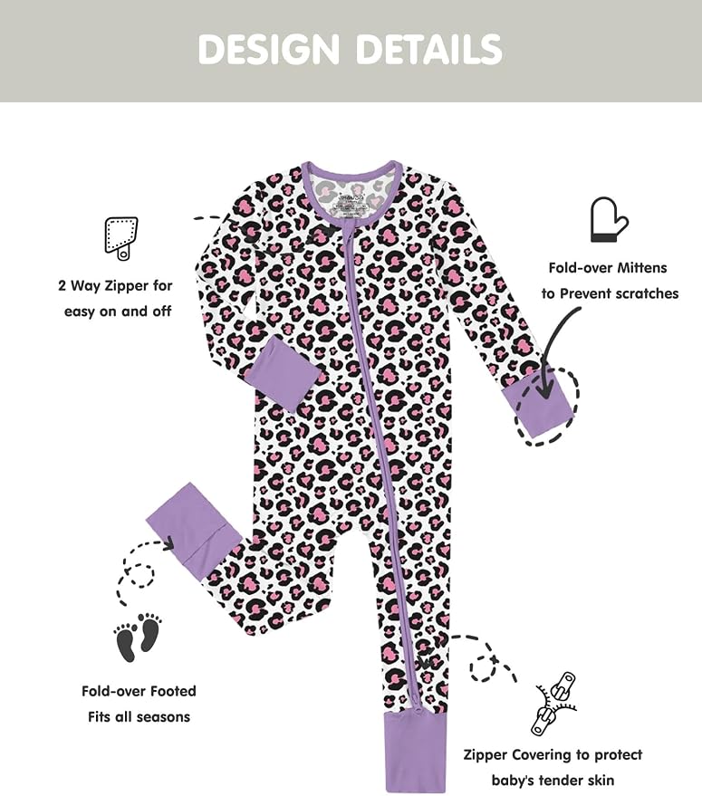 Jimonda Unisex Baby Zipper Footies Pajamas 3-Pack - Image 4