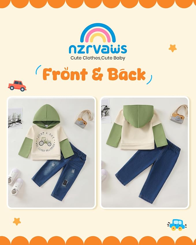 NZRVAWS Baby Boy Clothes Toddler Boy Outfit 2 3 4T 6 12 18 24 Month Fall Winter - Image 2
