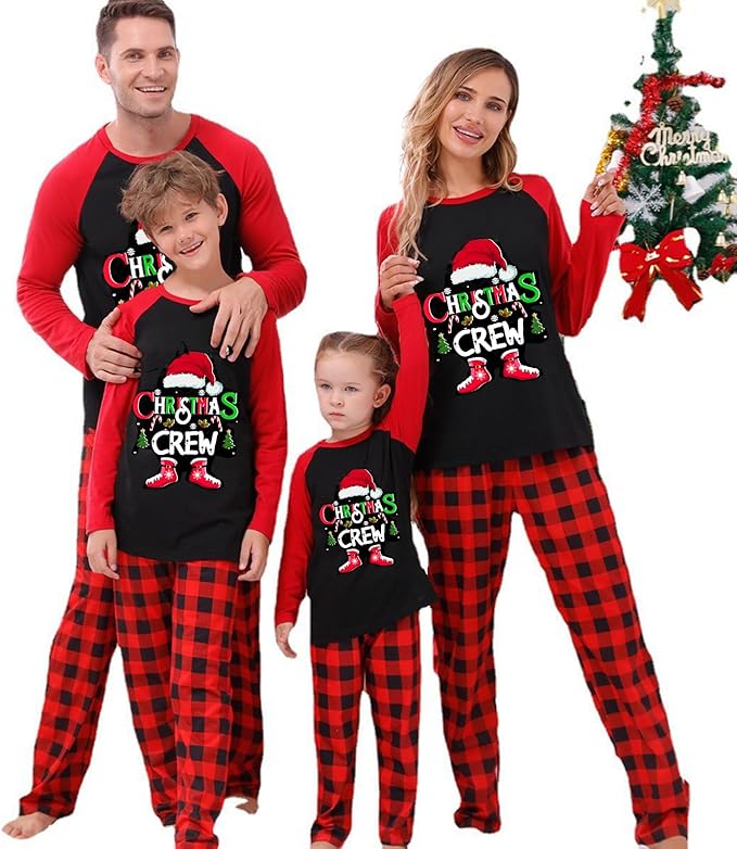 Awoscut Family Christmas Pajamas Matching Pajamas for Family, Xmas PJs Sets Holiday Sleepwear
