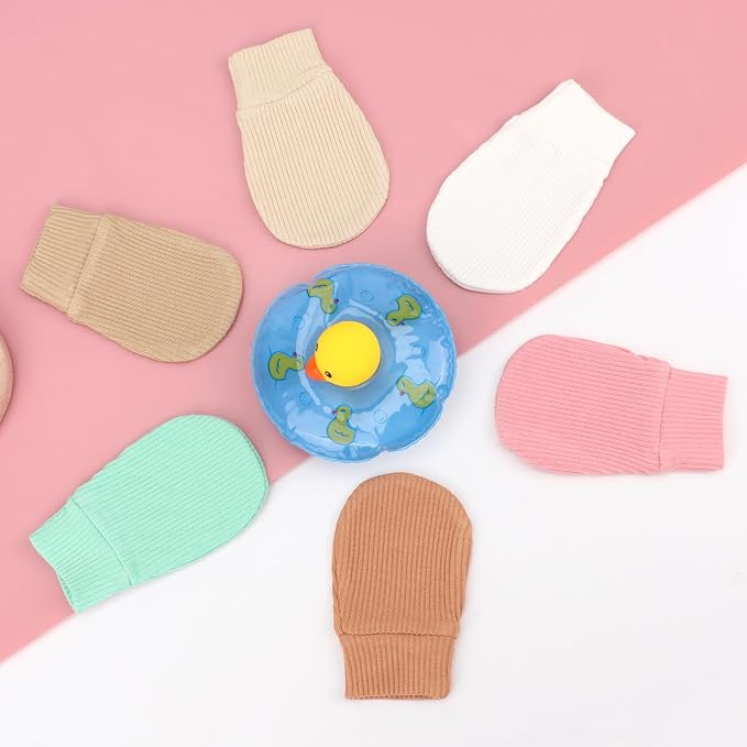 BQUBO 6 Pairs Newborn Baby Boys Girls Mittens 0-6 Months Unisex-Baby Infant - Image 7