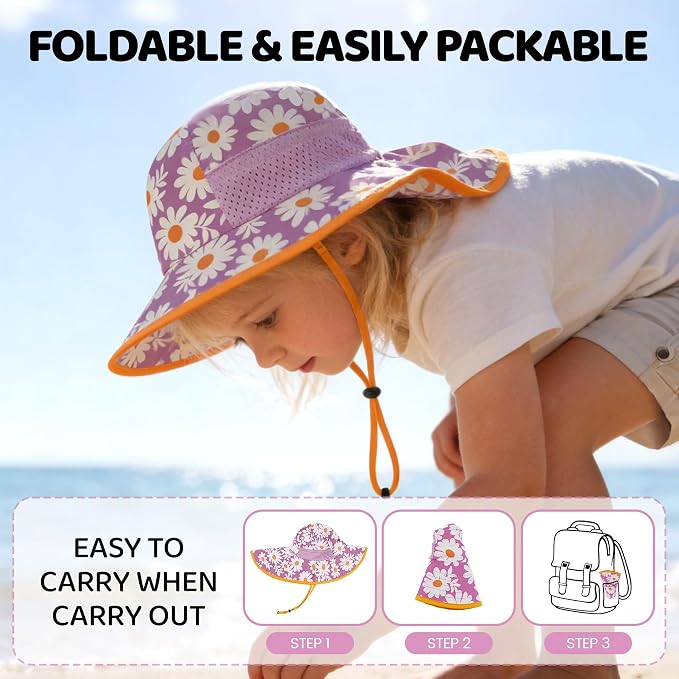 Baby Sun Hat with Neck Flap UPF 50+ - Image 5