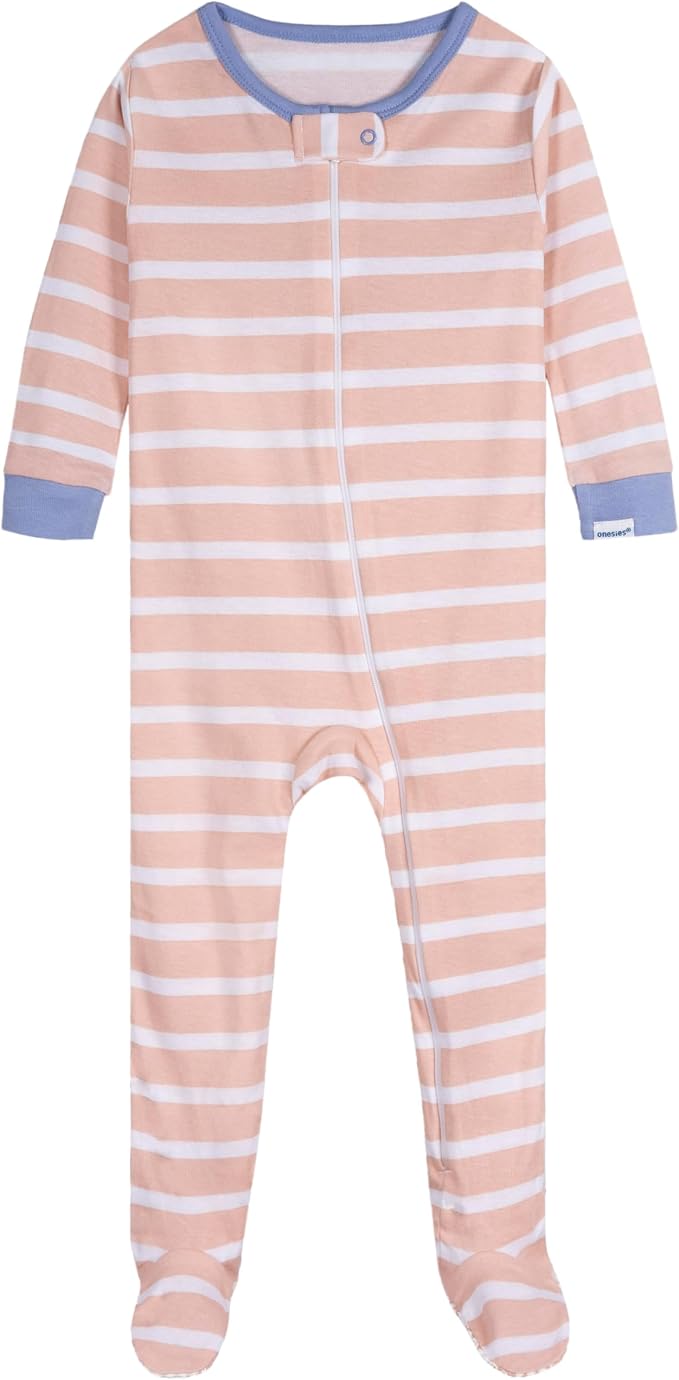 Onesies Brand Baby Girls 4-Pack Footed Pajamas - Image 3