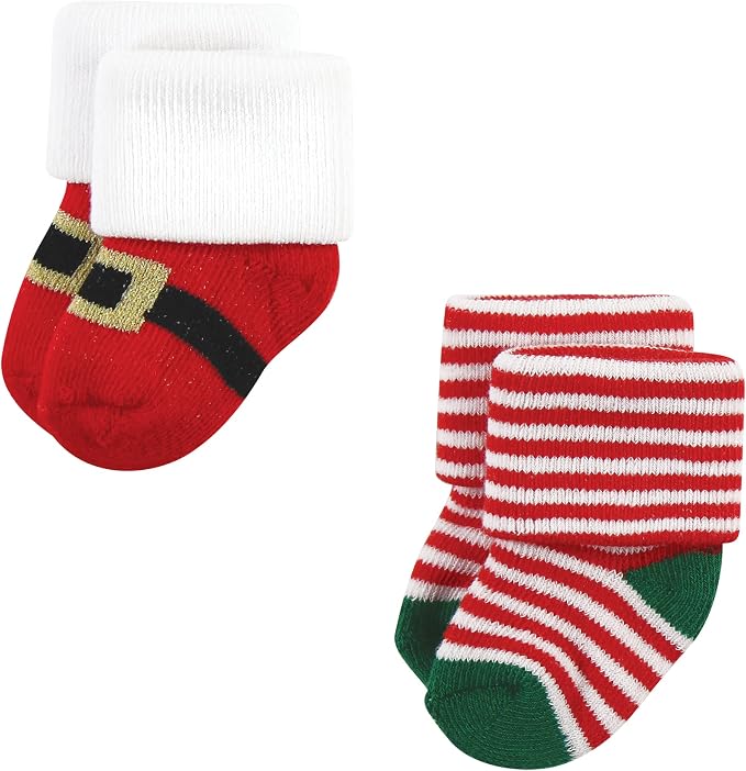 Hudson Baby baby-boys Holiday Newborn Terry Socks - Image 5