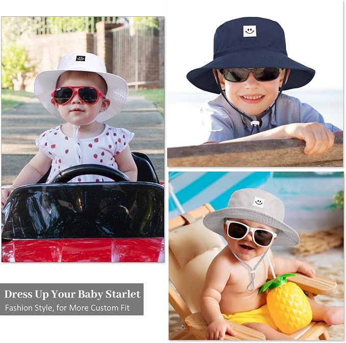 Baby Toddler Sun Hat, Kids Summer UPF 50+ Foldable Beach Bucket Hat - Image 7