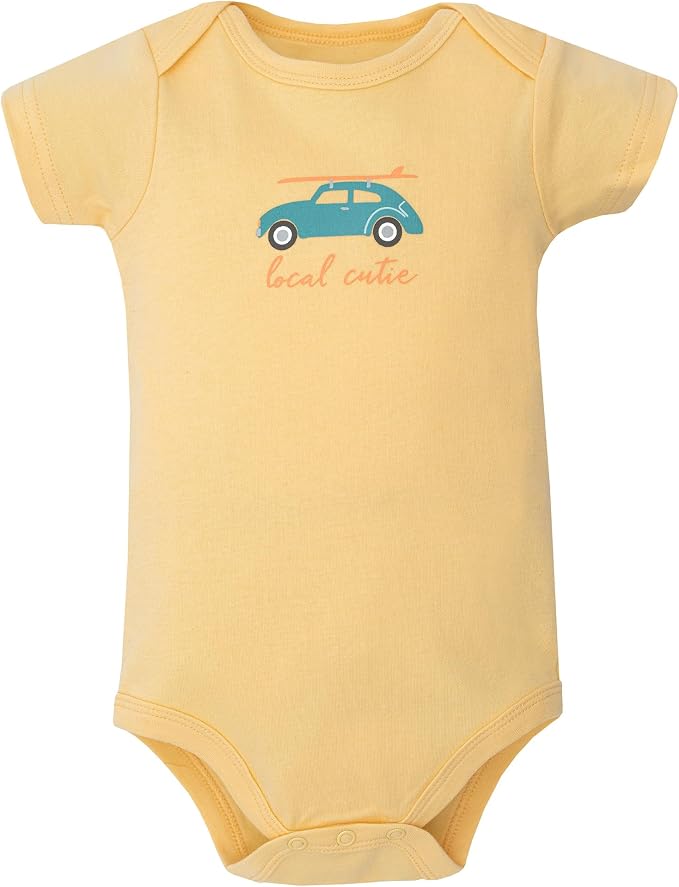 Hudson Baby Infant Boys Cotton Bodysuits 5-Pack - Image 7