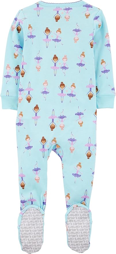 Simple Joys by Carter's Girls 3-pack Snug Fit Footed Cotton Pajamas - Image 3