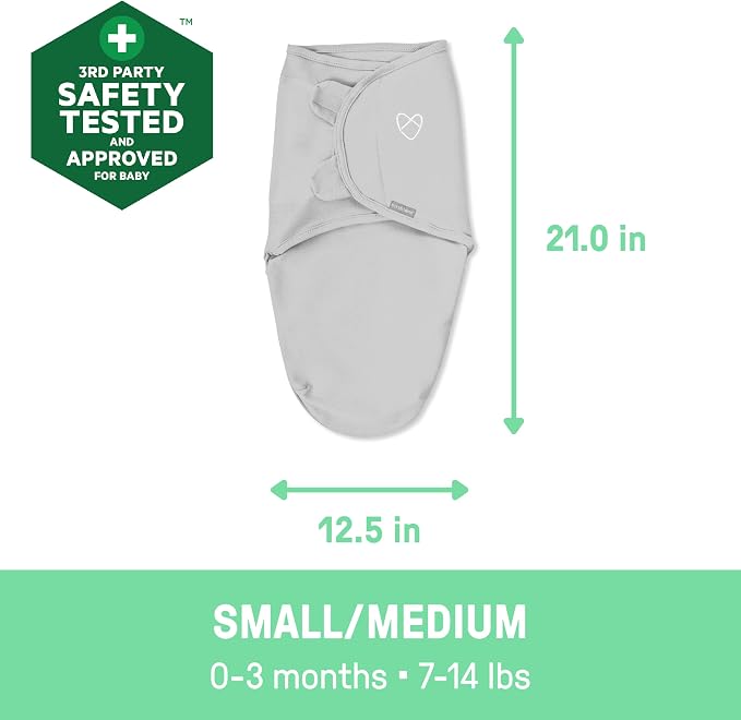 SwaddleMe by Ingenuity Original Swaddle, 100% Cotton, Improves Sleep & Calms - Image 4