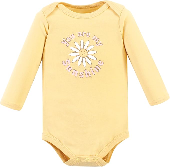 Hudson Baby Baby Girls' Cotton Long-sleeve Bodysuits 3-pack - Image 5