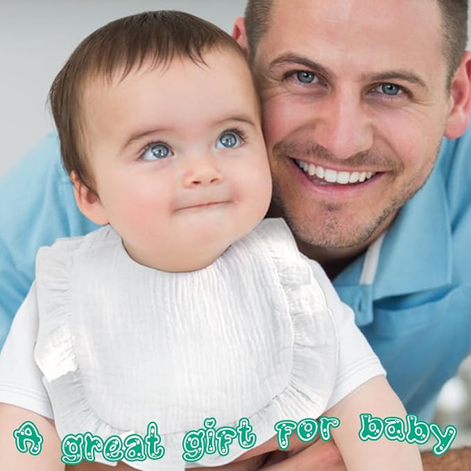 Organic Cotton Muslin Baby Bibs - Image 6