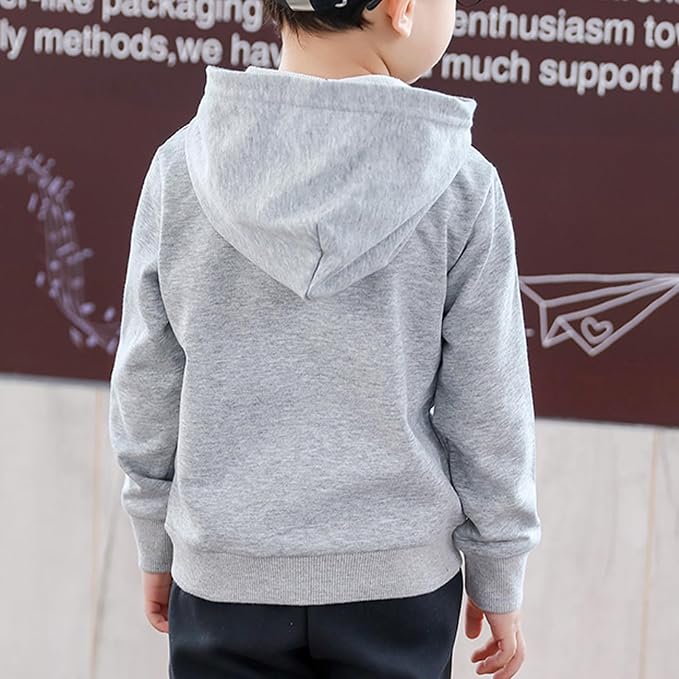Baby Kids Boy Girl Solid Casual Pocket Hoodie Sweatershirt Long Sleeve Pullover - Image 6