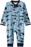 Butterblu Shadow Sleep & Play 100% Cotton Footless Two Way Zip Front PJs by Butterblu