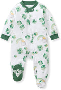 Burt's Bees Baby Girls' Organic Cotton, Sleep and Play Footed Pajamas | Easy by BurtsBeesBaby