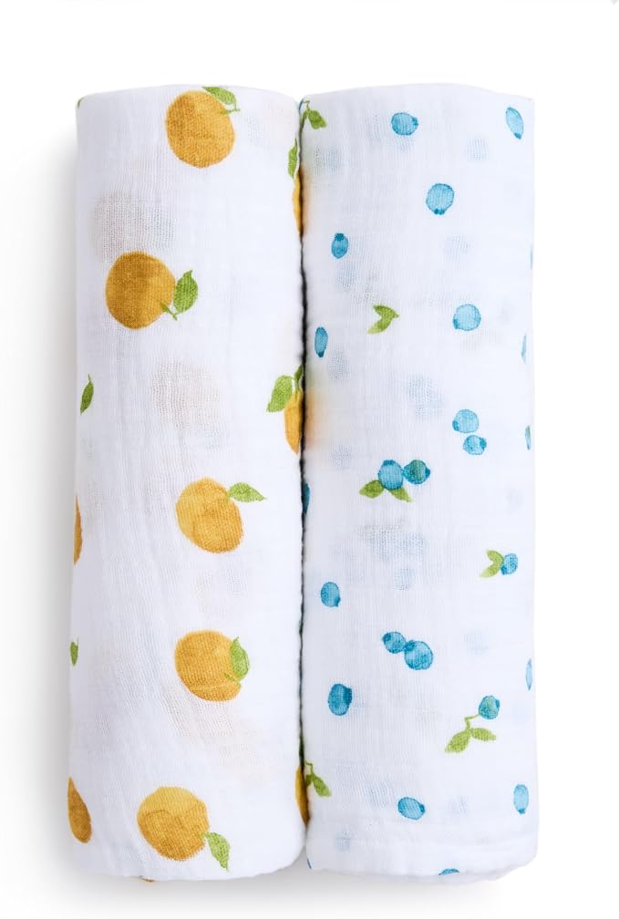 aden + anais Boutique Organic Cotton Muslin Swaddle 2 Pack, Breathable Baby by adenanais