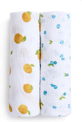 aden + anais Boutique Organic Cotton Muslin Swaddle 2 Pack, Breathable Baby by adenanais