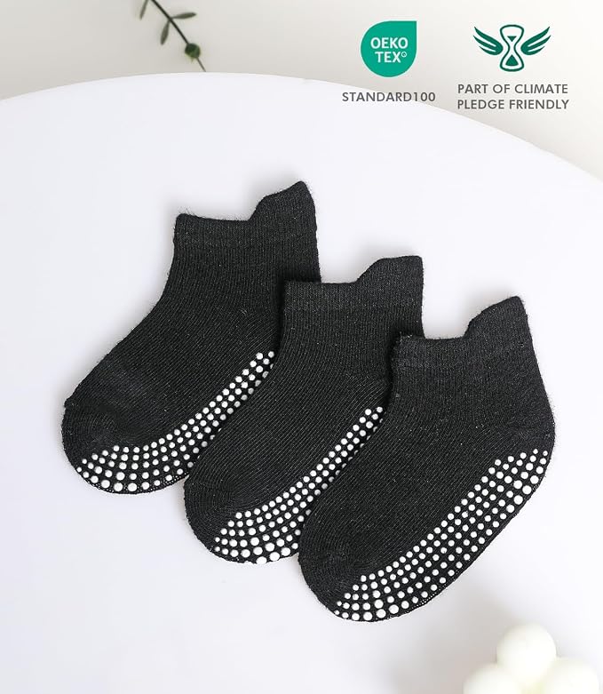 Baby Non Slip Grip Ankle Socks for Infants Toddlers Kids Boys Girls 9 Pack | - Image 6