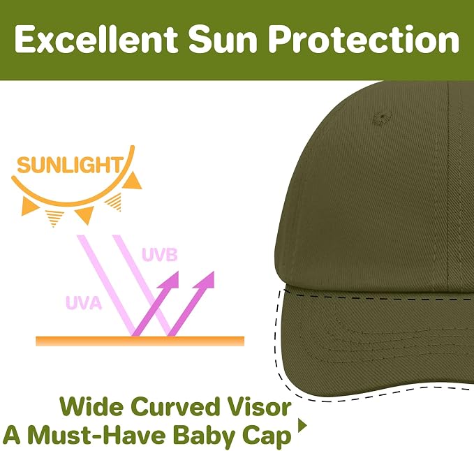 qikqik Baby Baseball Cap Toddler Baseball Hat Baby Ball Cap Toddler Hats - Image 5