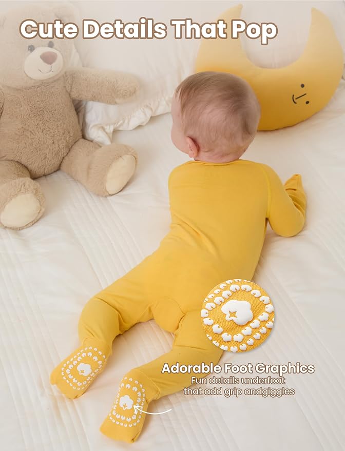 PATPAT Organic Cotton Baby Footie Pajamas - Image 6