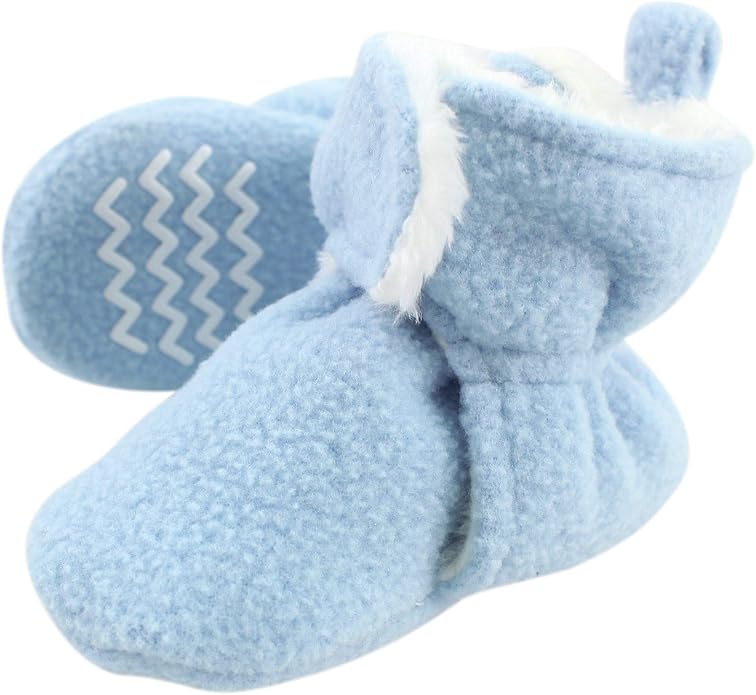 Hudson Baby Unisex Baby Cozy Fleece and Faux Sherpa Booties - Image 2