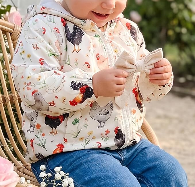 Toddler Baby Girl Windbreaker Jacket Zip Up Hoodie Long Sleeve Sweatshirt - Image 4