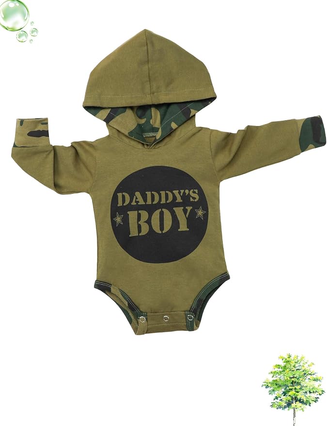 Fommy Newborn Baby Boy Clothes Plaid Letter Print Long Sleeve Hoodies + Long - Image 6