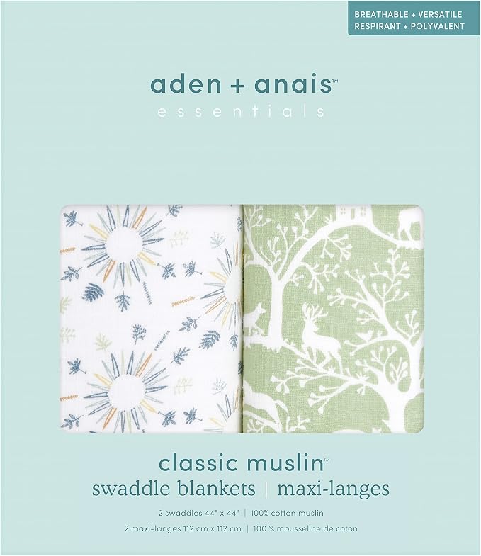 aden + anais Essentials Swaddle Blanket, Muslin Blankets - Image 3
