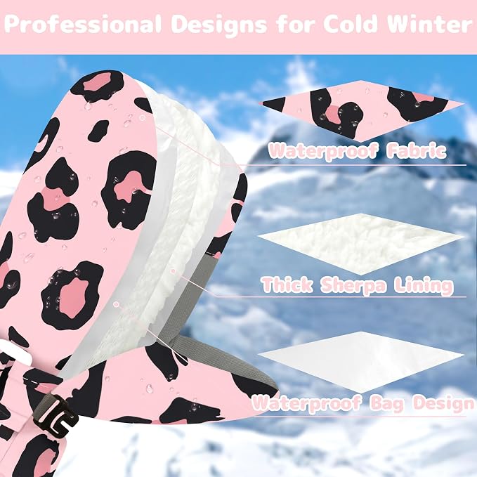 Olreco Baby Toddler Mittens Waterproof Infant Baby Winter Mittens Toddler Snow - Image 3