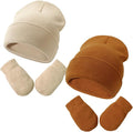 Baby Beanie Hat Gloves Set, Kids Winter Warm Knit Hat by DANMY