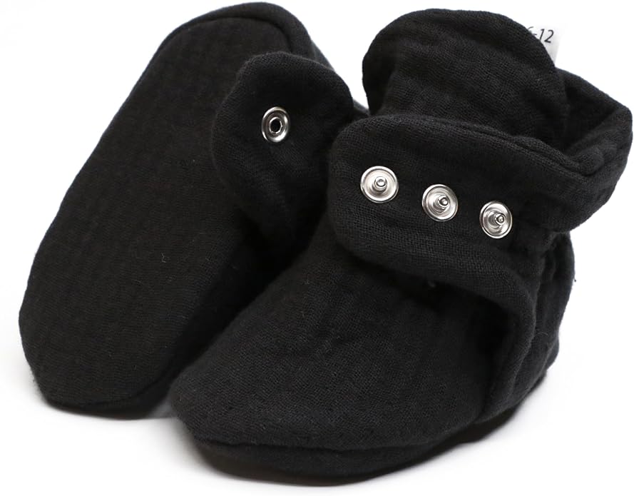 Ella Bonna Baby Booties Organic Cotton Muslin Newborn Baby Slippers Baby Boy - Image 7