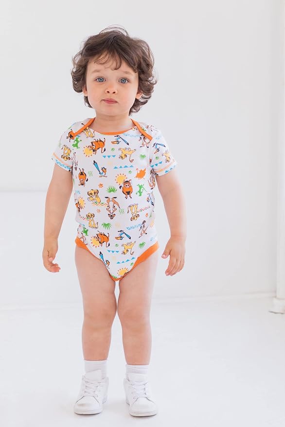 Disney Baby 5-Pack Short Sleeve Bodysuits Newborn to Infant - Image 2