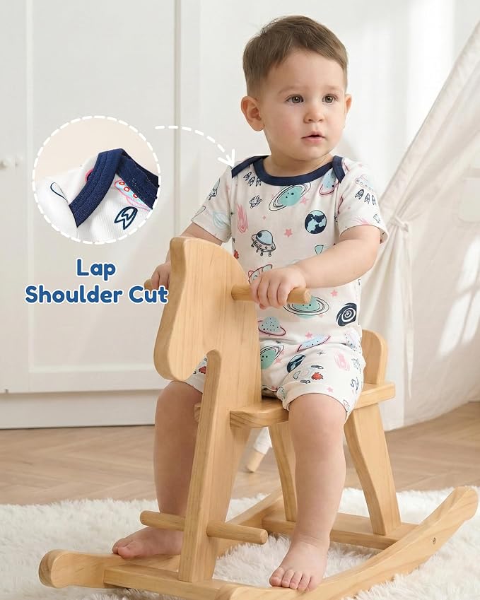 NZRVAWS Newborn Baby Boy Clothes Infant Romper 2-Pack outfit Cute Pattern - Image 2