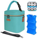 Breastmilk Cooler Bag with Ice Pack, Mancro Insulated Baby Bottle Tote Bag Fits up to 6 Bottles of up to 9 Ounces, Baby Bottle Bag for Nursing Mothers, Green