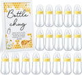 Roowest Bottle Chug Baby Shower Game Favors Including Bee Theme Wooden Sign and 18 Pcs Baby Bottles for Gender Reveal Party Supplies