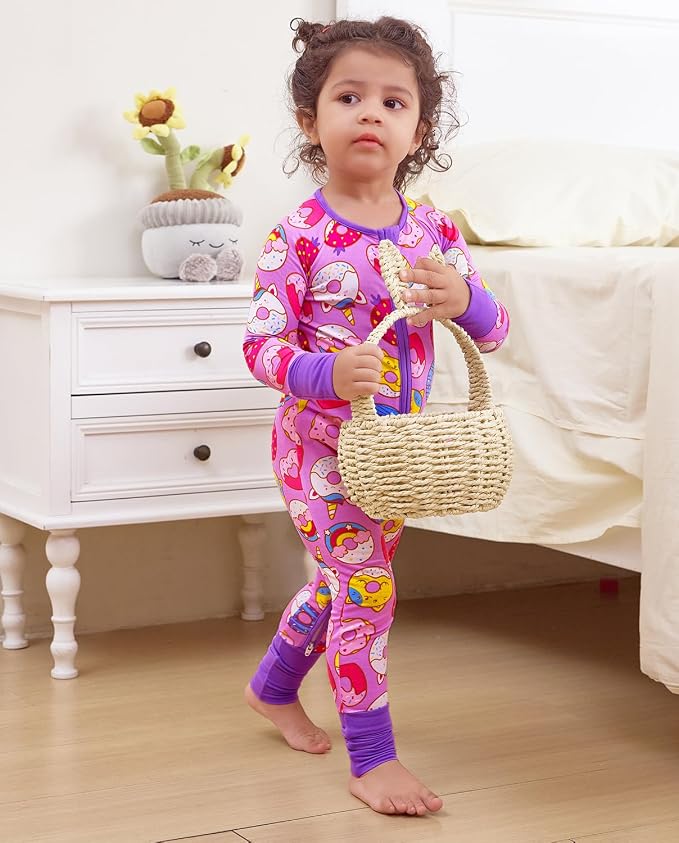 babee Reshinee Viscose Derived from Bamboo Baby Footie Pajamas Convertible - Image 9