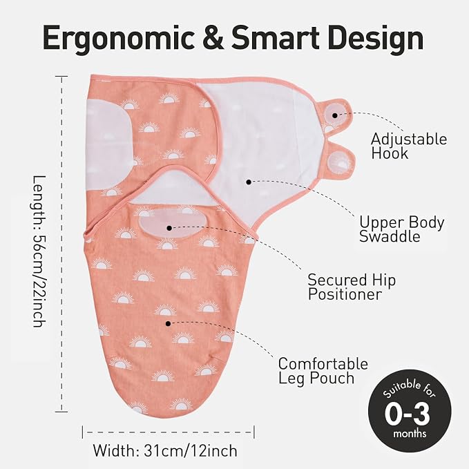 GLLQUEN BABY Swaddles for Newborns 0-3 Months, Adjustable & Easy Fastener | - Image 5