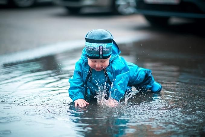 Tuffo Muddy Buddy Kids Waterproof Rain Suit One-Piece Coverall, Dual Zippers - Image 5