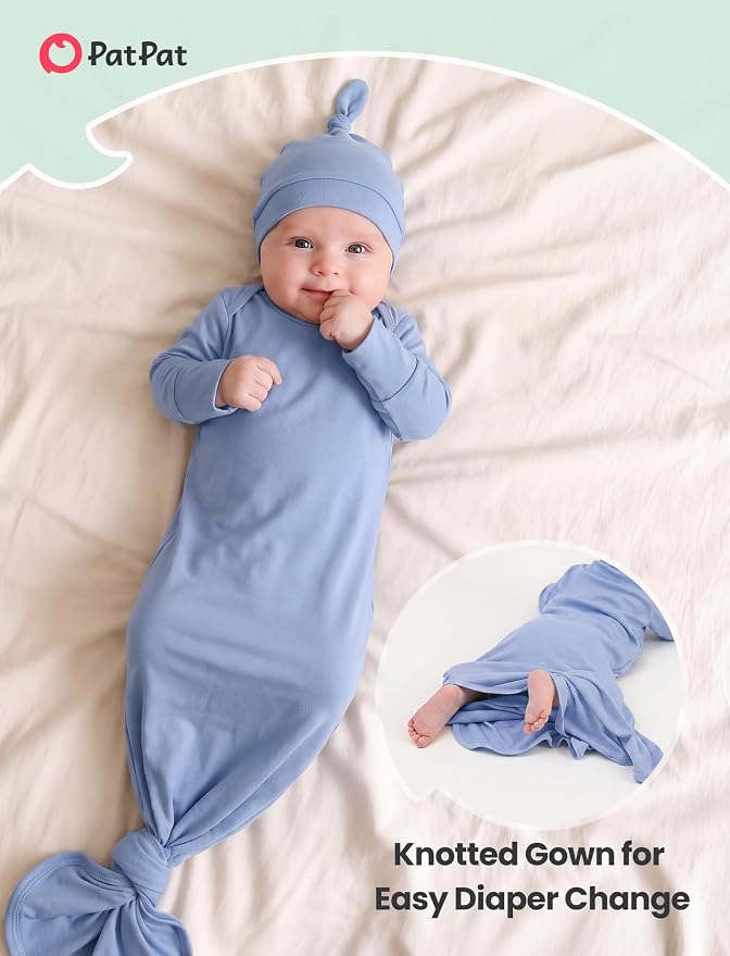 PATPAT Baby Sleeper Gown with Hat - Image 4