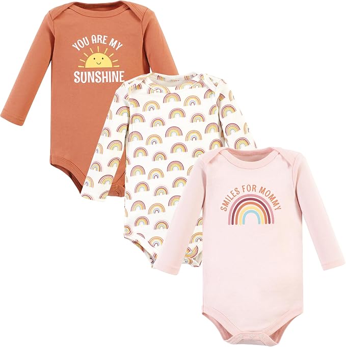 Hudson Baby Baby Girls' Cotton Long-sleeve Bodysuits 3-pack by HudsonBaby