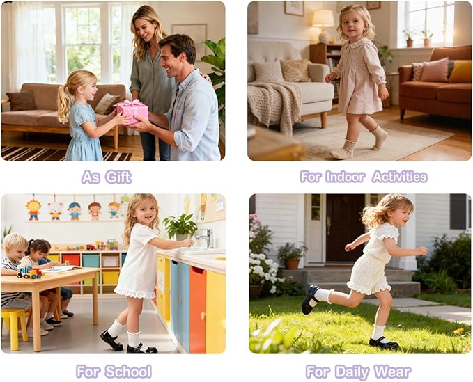 Baby Toddler Essentials Non-Slip Crew Socks - Image 7