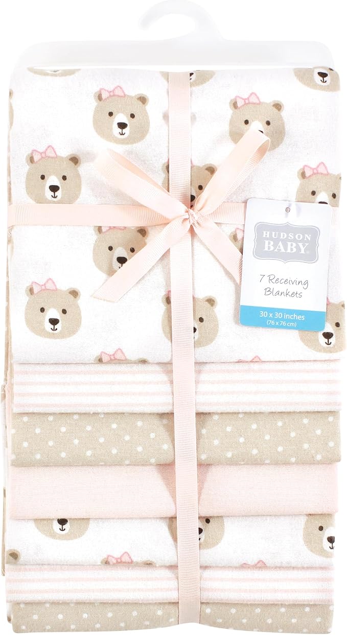 Hudson Baby Unisex Baby Cotton Flannel Receiving Blankets Bundle, One Size - Image 2
