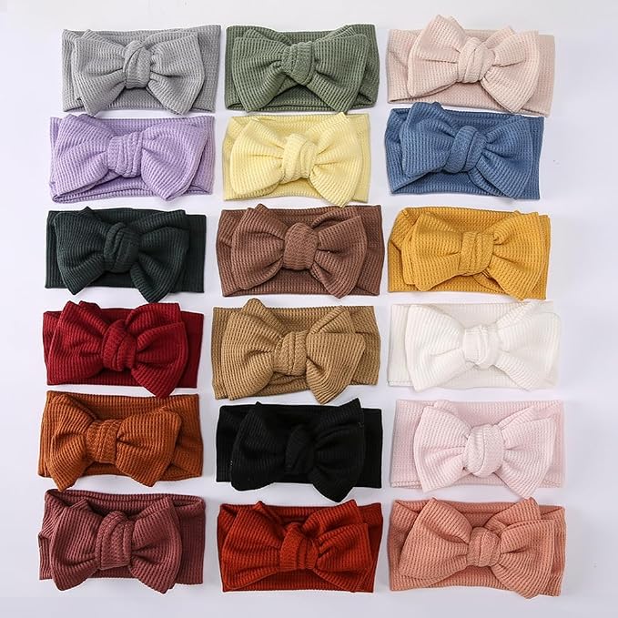 4 Pcs Baby Girl Headband Infant Big Bow Headbands Soft Elastic Newborn Headwrap - Image 3