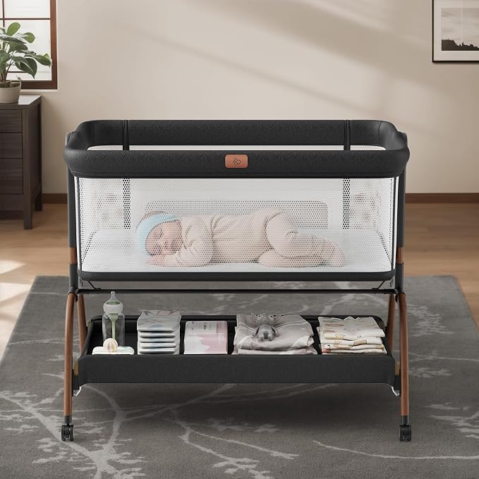 BabyBond Bassinet Bedside Crib, Stable and Secure Crib by BabyBond