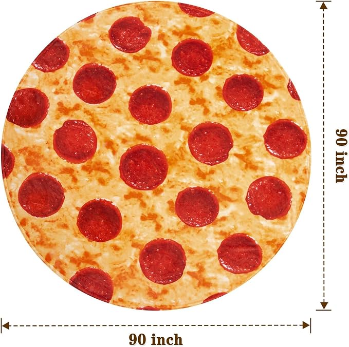 mermaker Pepperoni Pizzas Blanket 90 inches - Image 6