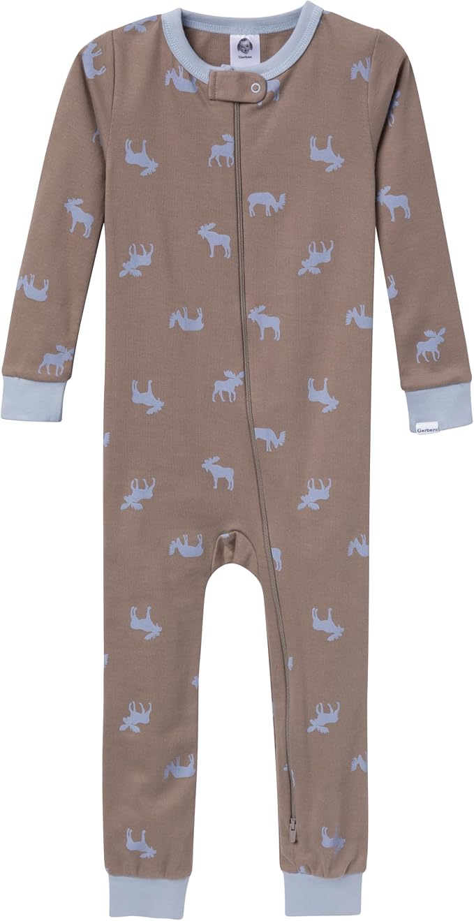 Gerber Baby Boys 3-Pack Snug Fit Footless One Piece Cotton Pajamas - Image 4